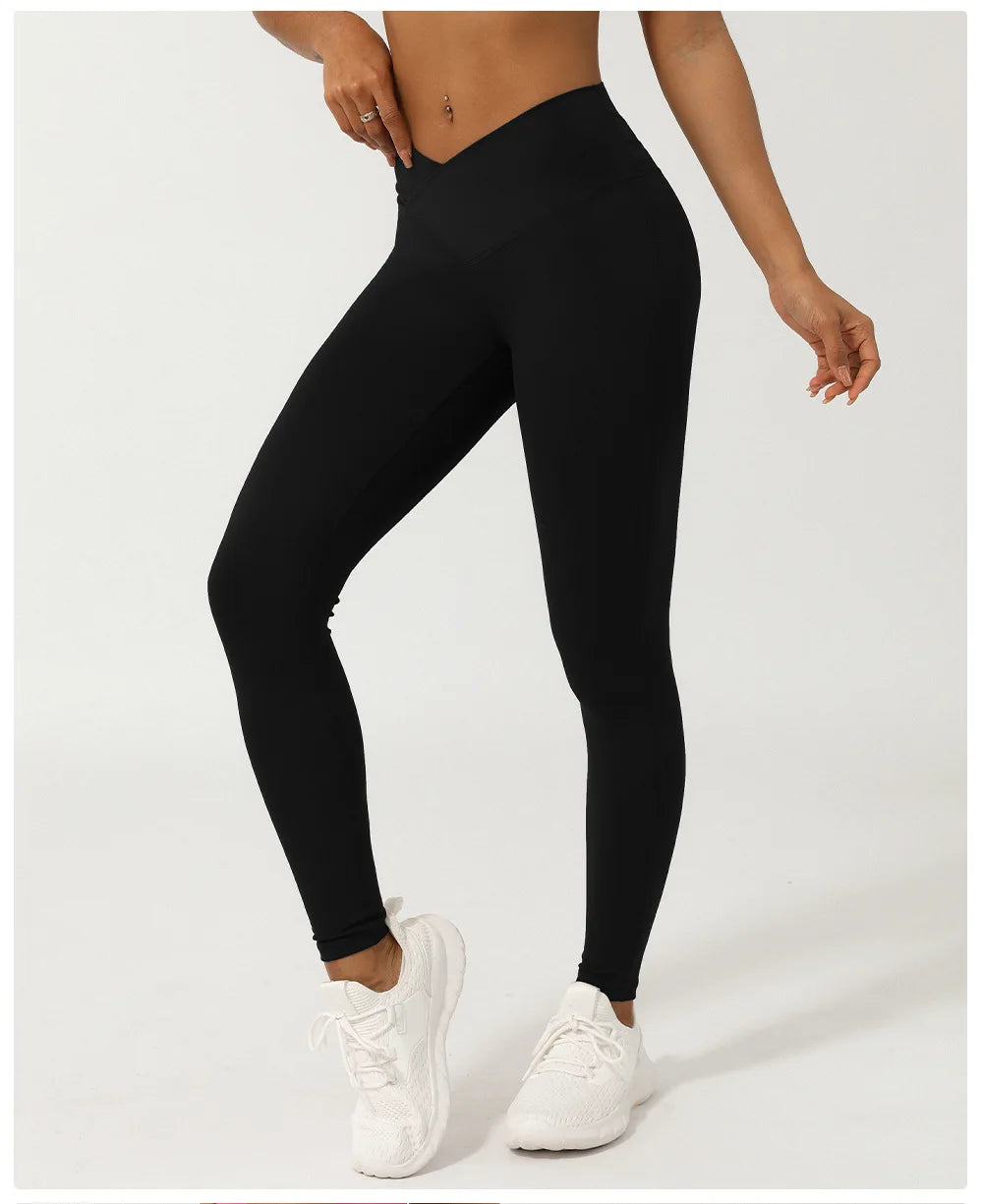 V-shaped Waist High Waist Fitness gym Leggings