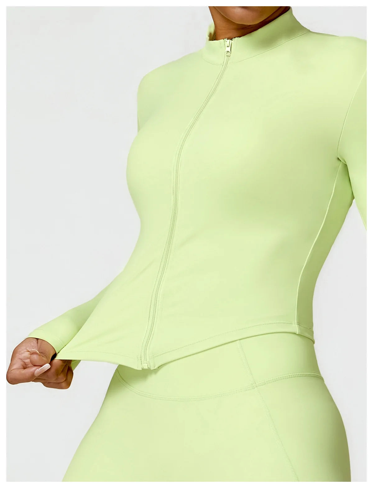 Long sleeved zipper Gym Workout jacket