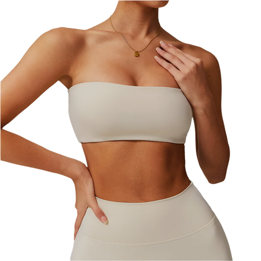 Strapless Bandeau Fitness Bra Top
