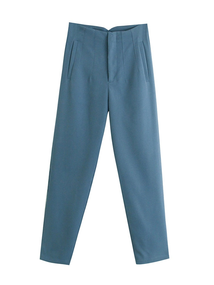 Women Fashion Seam Detail Office Wear Pants as picture 7