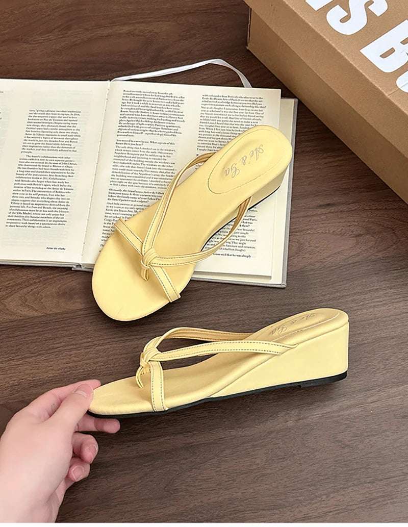 Clip Toe Wedges Heel Sandals