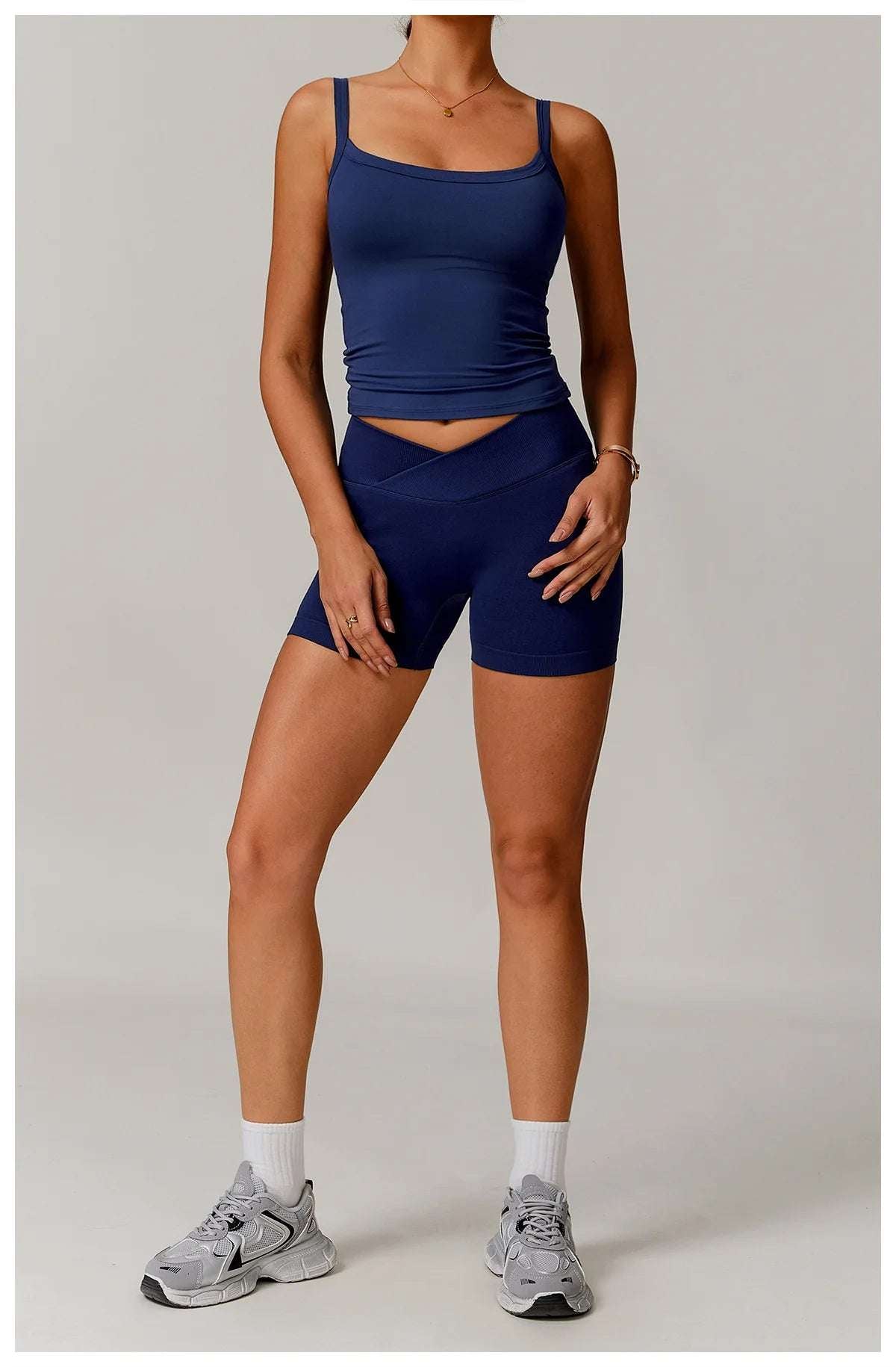 Push Up square neck Sports gym Top