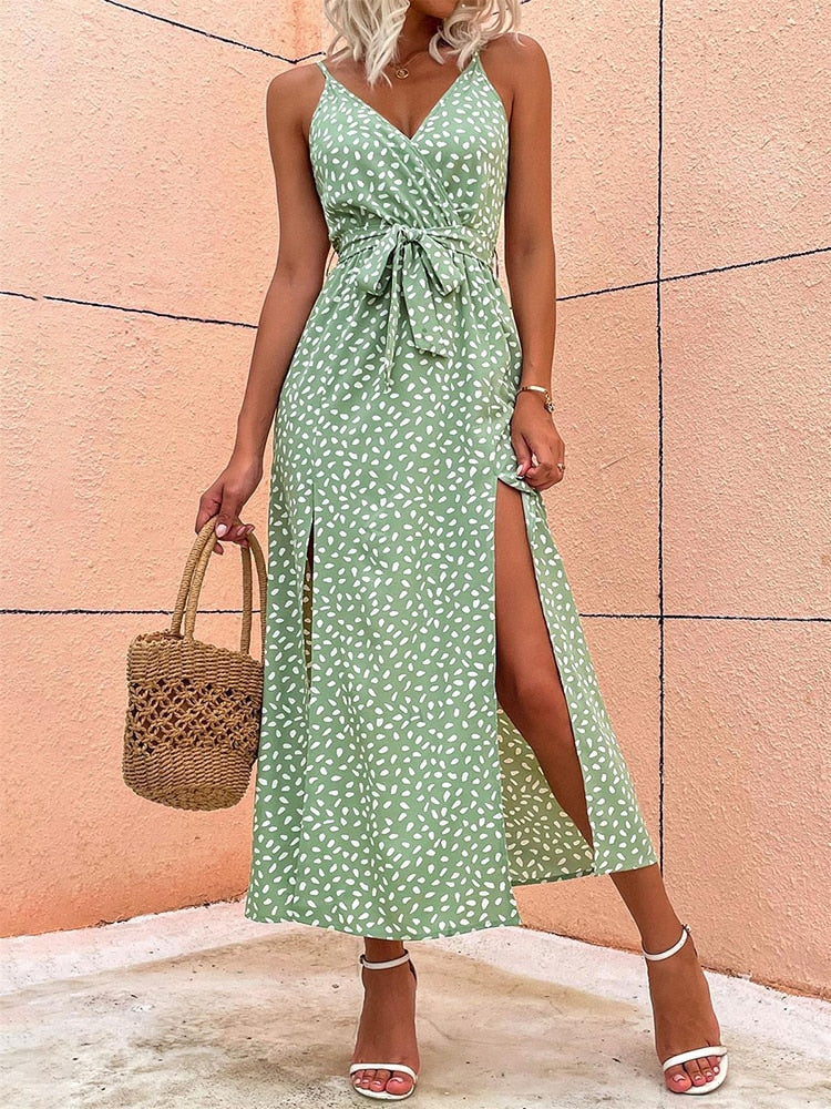 Summer Floral Print Long Dress