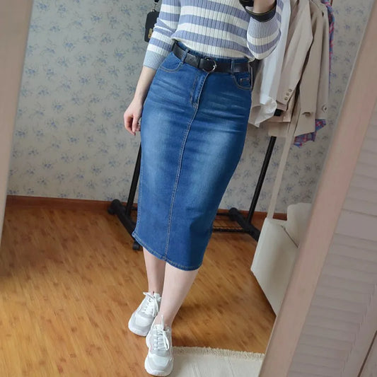 Women Long Jean Skirt