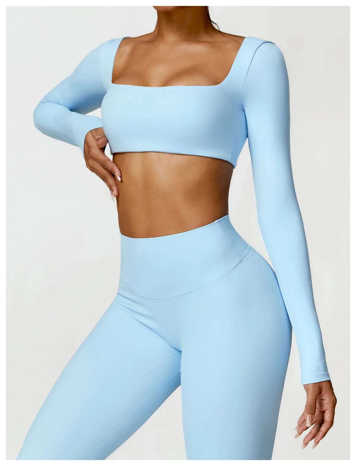 Long sleeved Fitness Gym Workout Top
