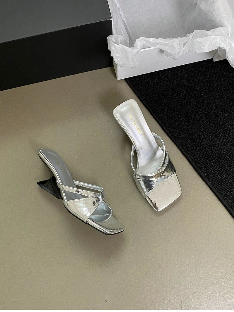 Slope medium Heel Open Toe Sandals