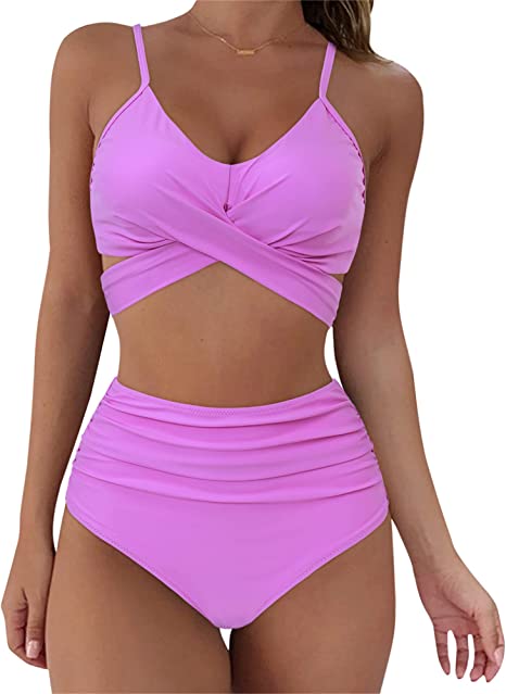 New High Waist Push Up Brazilian Bathing Suits B4087PU