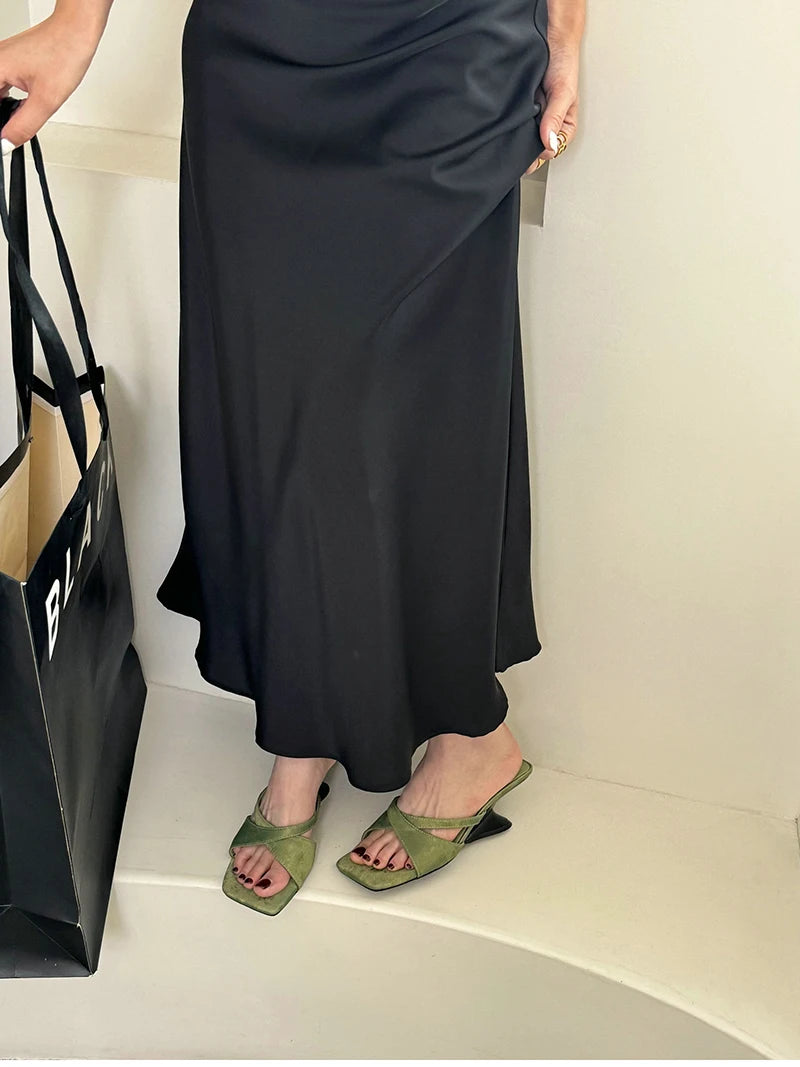 Slope medium Heel Open Toe Sandals