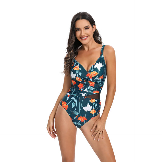 New Push Up One Piece Swimsuit green