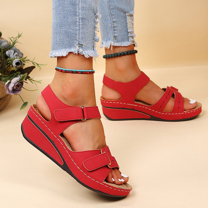Women's wedge straps Open Toe Walking Shoes