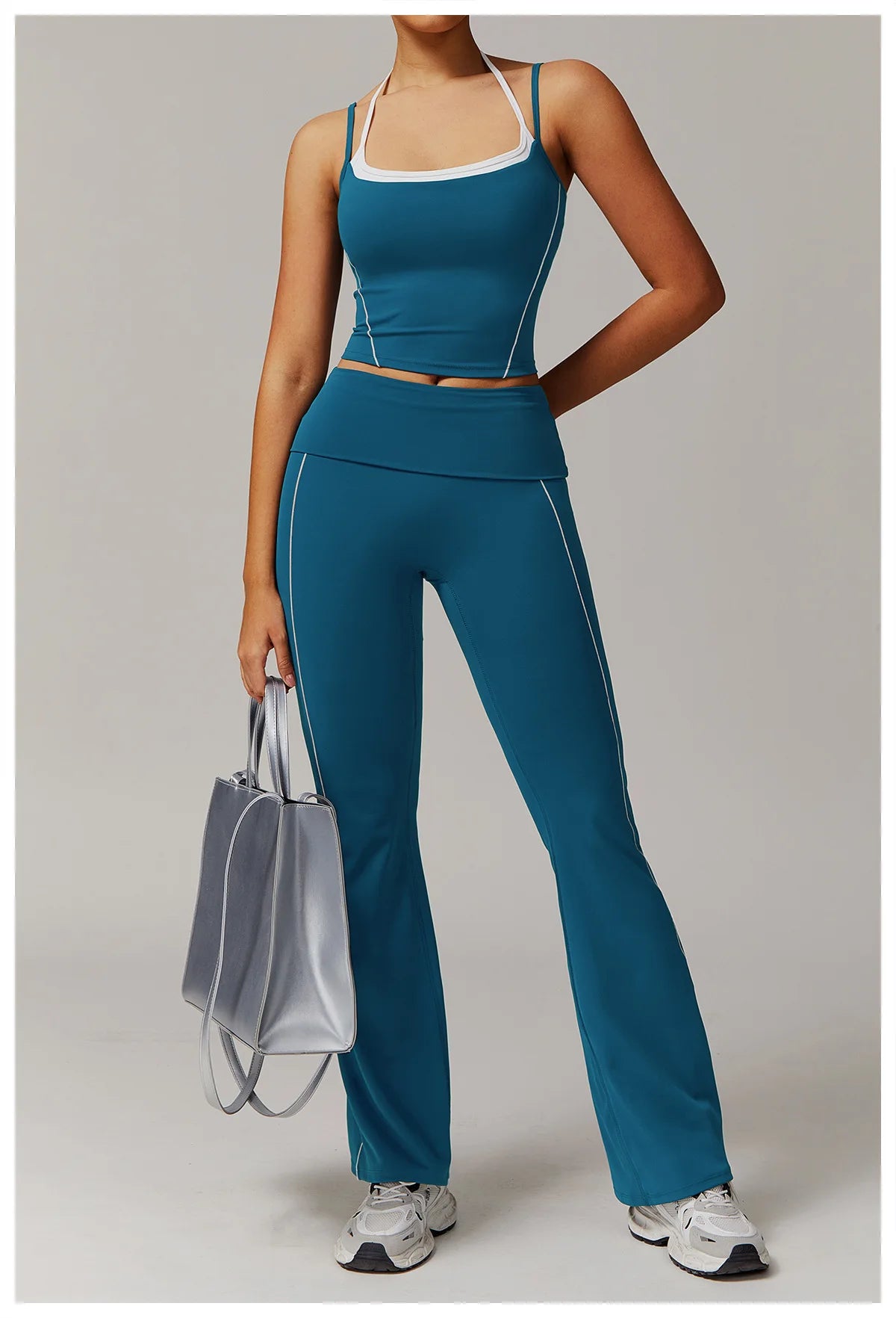 Bra & Flared high waisted leggings set