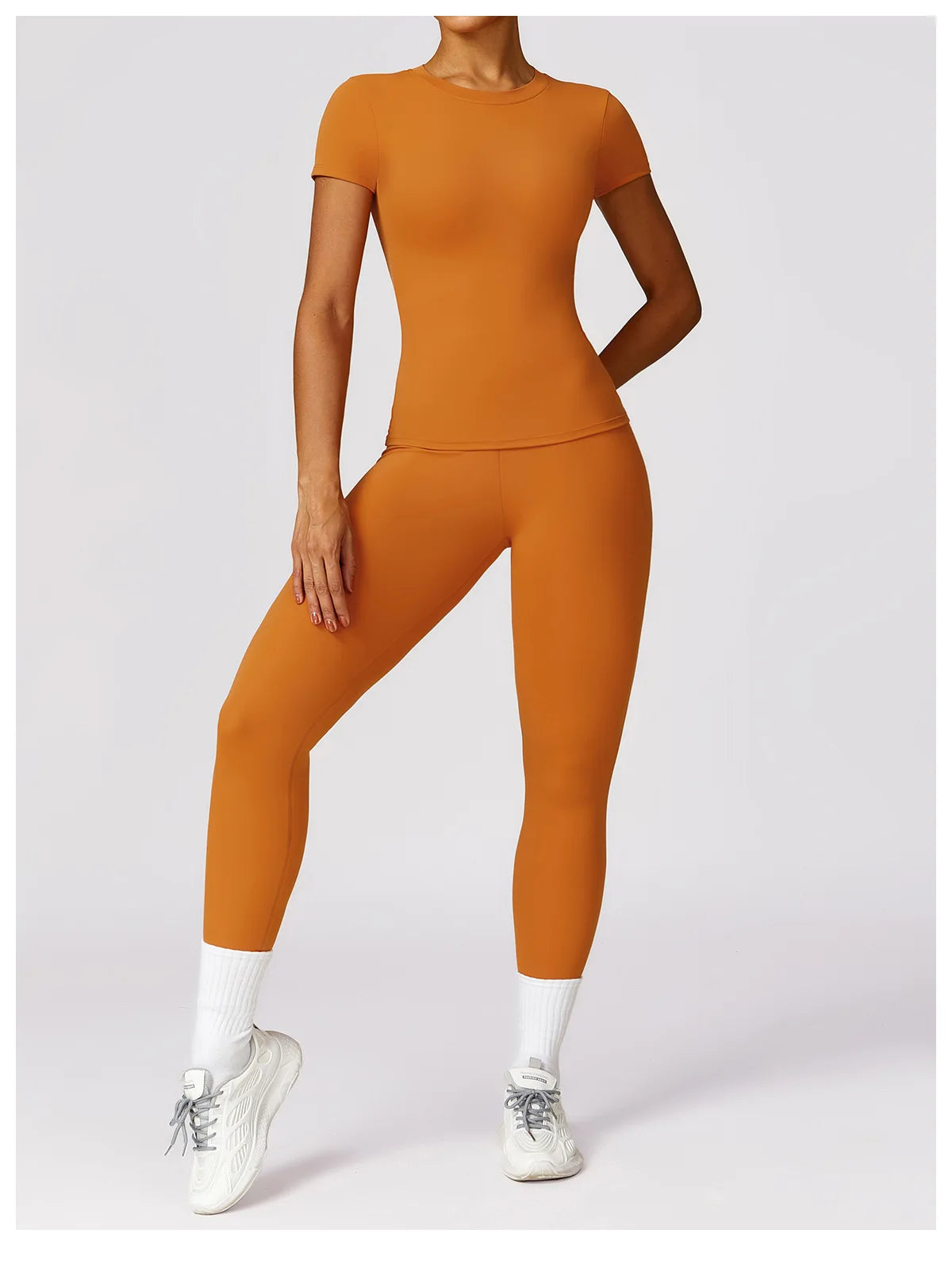 Seamless Short Sleeve Yoga Gym Top