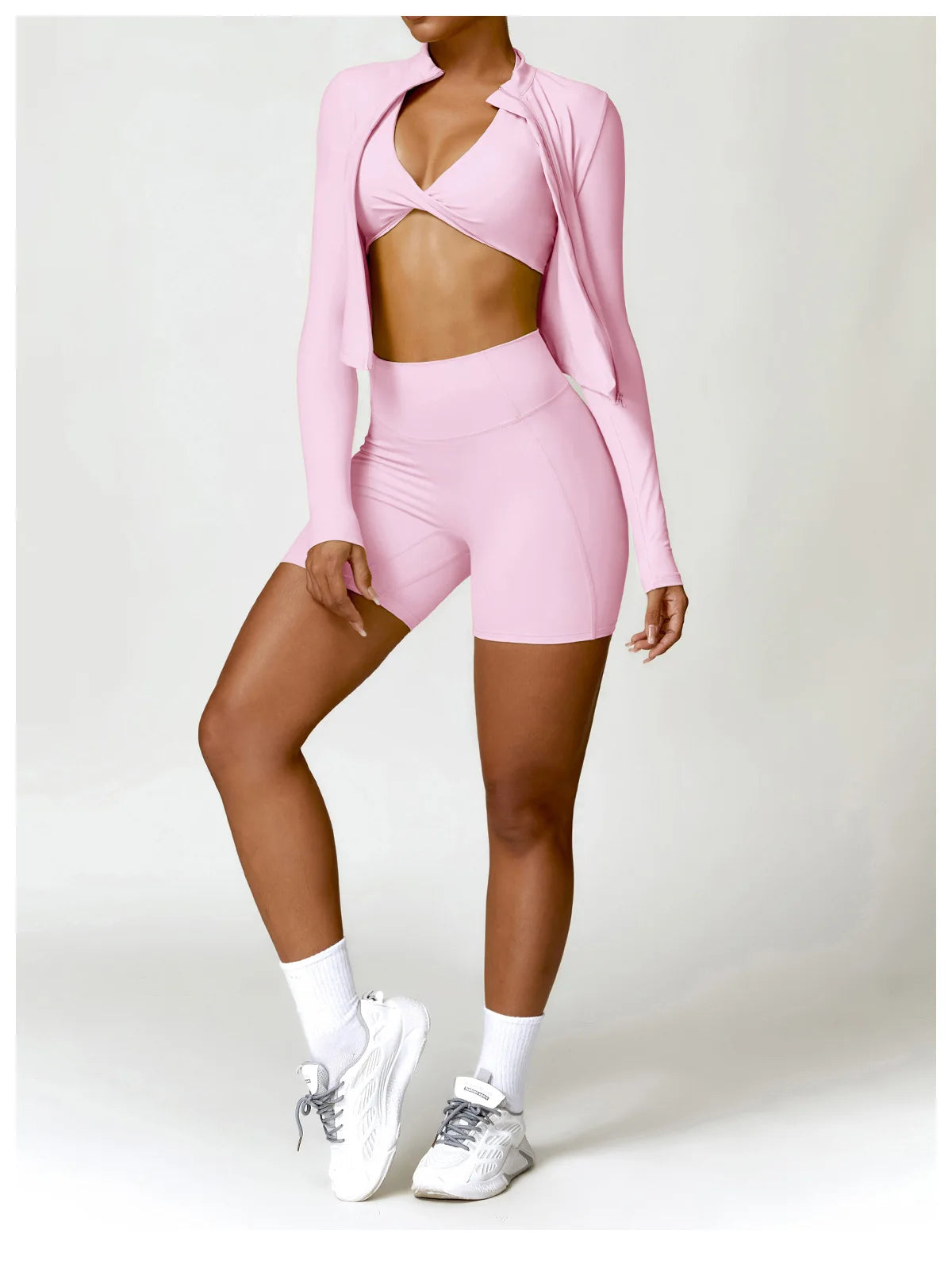 Long sleeved zipper Gym Workout jacket