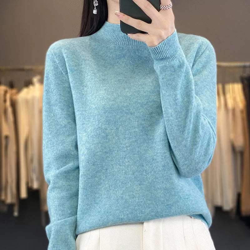 100% Merino Wool Sweater Women Knitwear