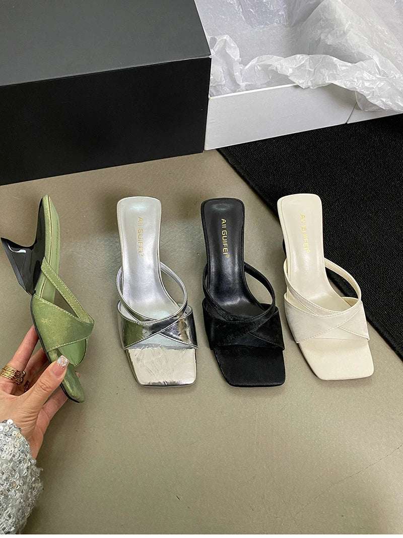 Slope medium Heel Open Toe Sandals