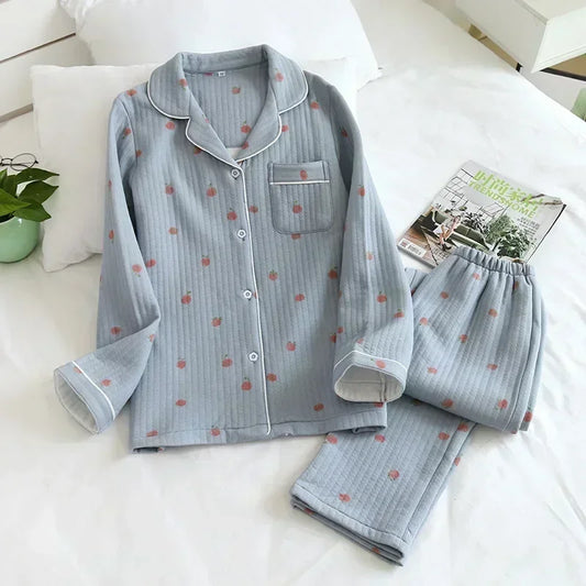 Long-sleeved pure cotton pajamas