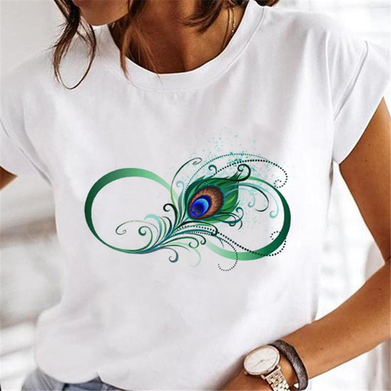 New Women nature print T-shirts
