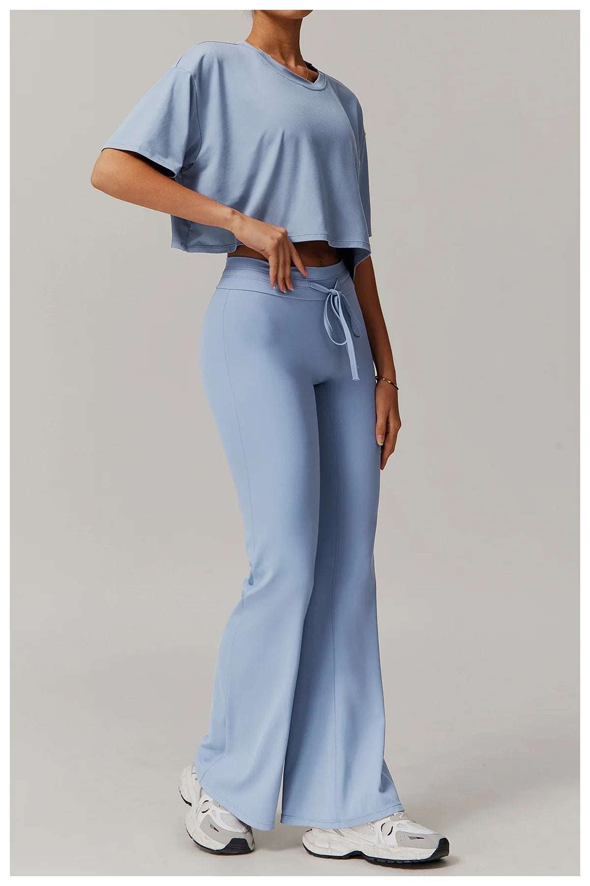 Wide Leg Bell-bottoms drawstring Sports Leggings