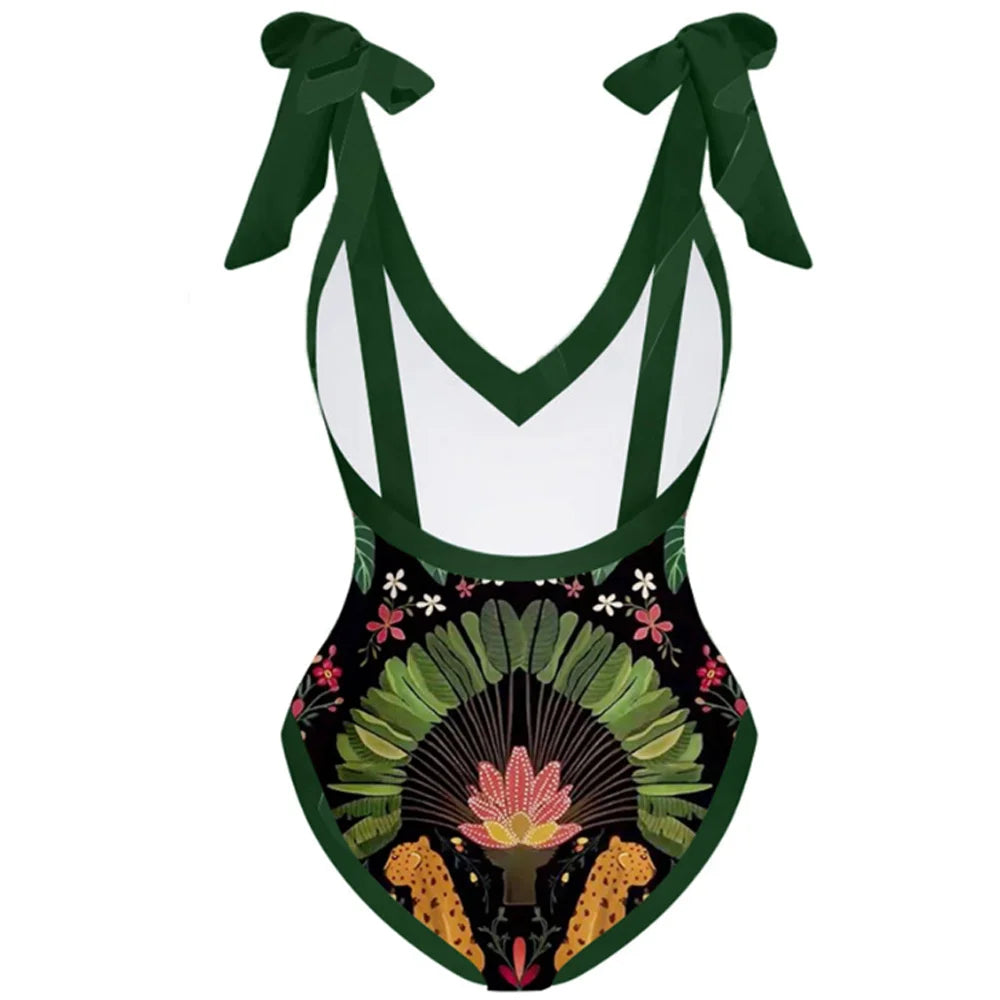 New Sexy Open Back One Piece Swimsuit