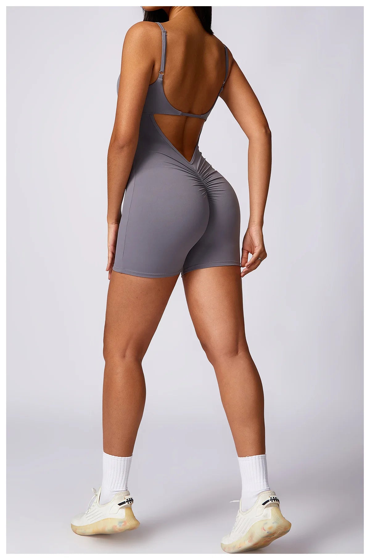 Backless Scrunch Butt Gym Workout Yoga shorts suit