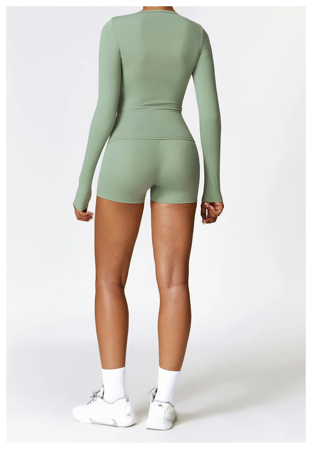 Long Sleeve round neck Running Fitness Gym crop top