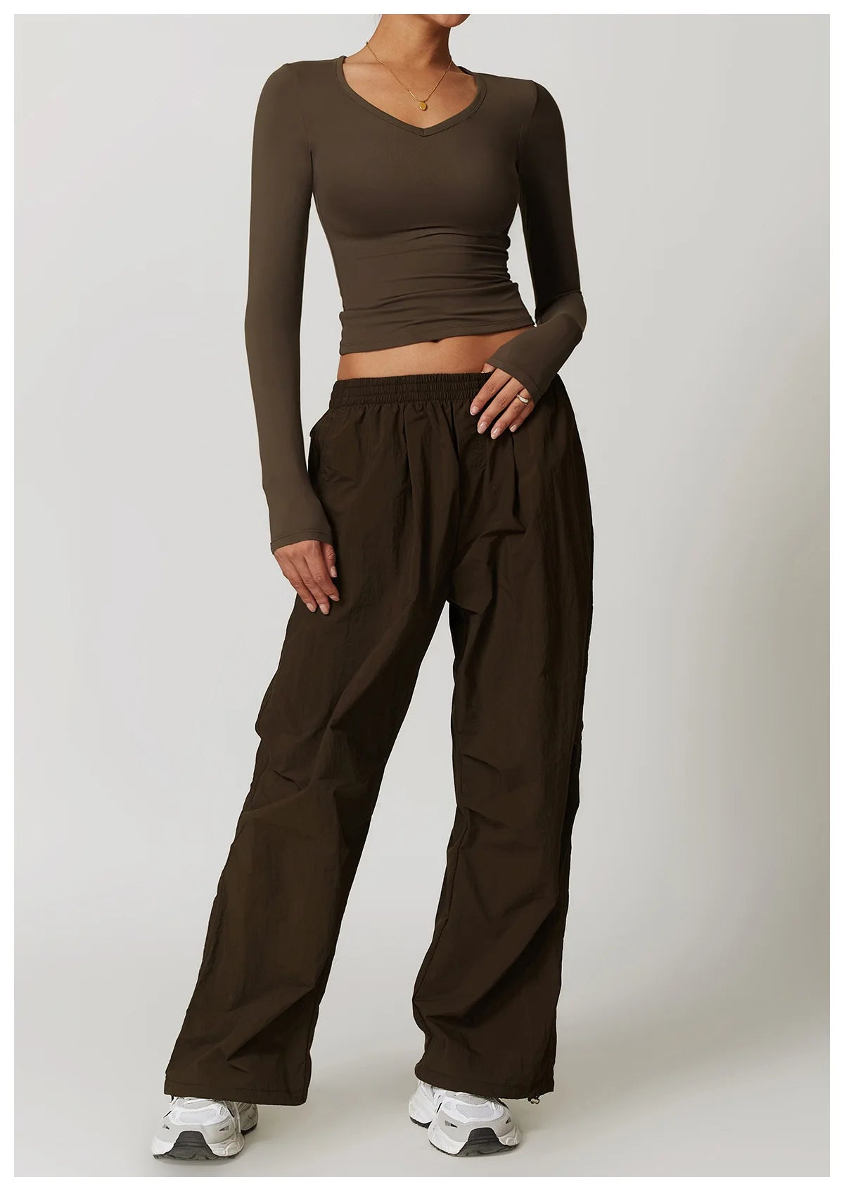 Long Sleeve gym Workout Crop Top