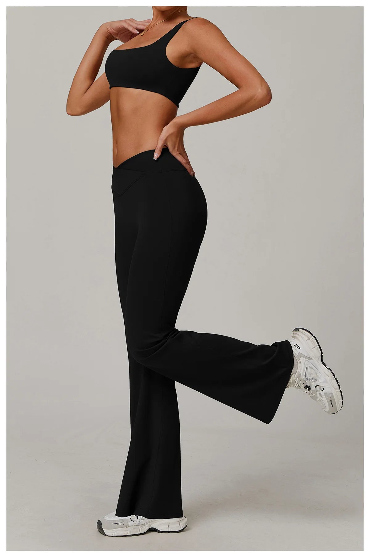 Bell Bottomed High Waist Wide Leg Gym Leggings
