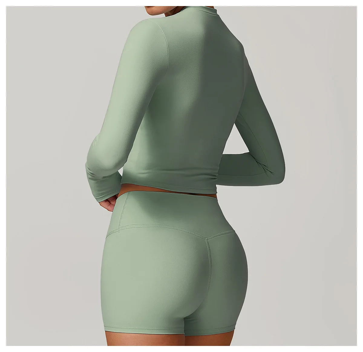 Long Sleeved Quick Dry round neck High Elastic Pilates Workout top