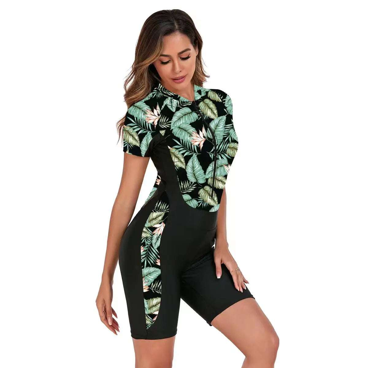 One Piece Rashguard Padded Swimsuit