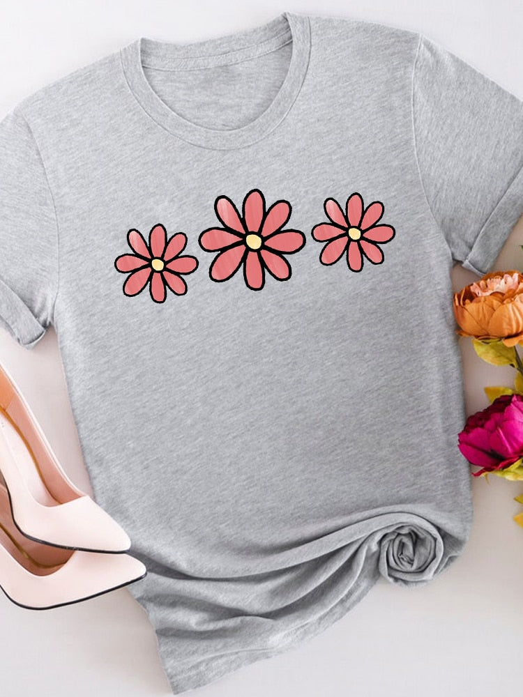 Summer Short Sleeve Print Graphic T Shirt