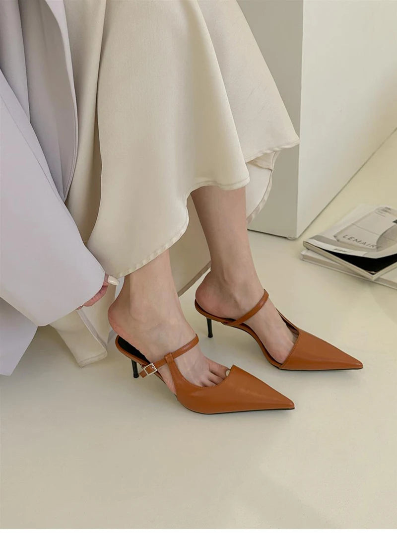 Pointed Toe Mule Slip On Shoes