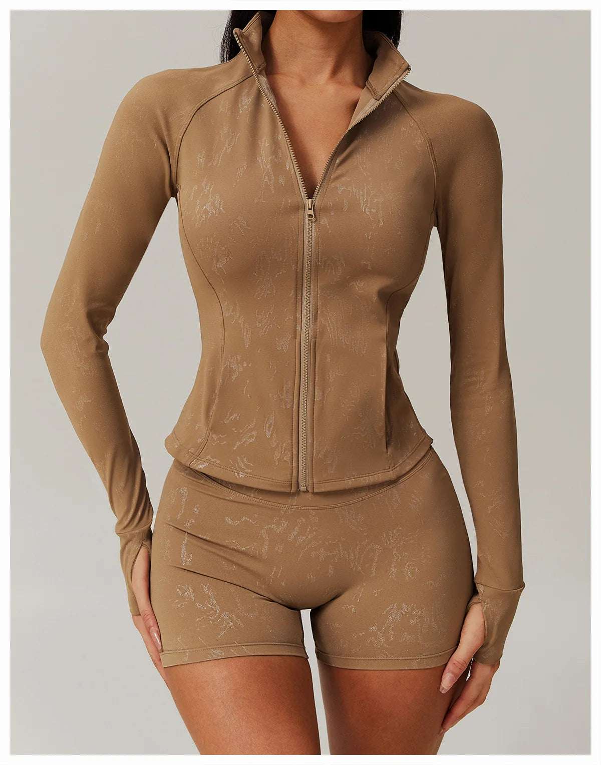 Zipper Long Sleeve Gym Workout Quick Dry Fitness Jacket