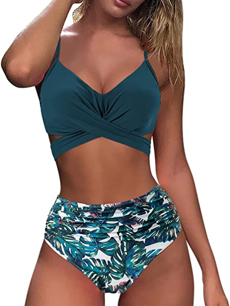 New High Waist Push Up Brazilian Bathing Suits B4087-7