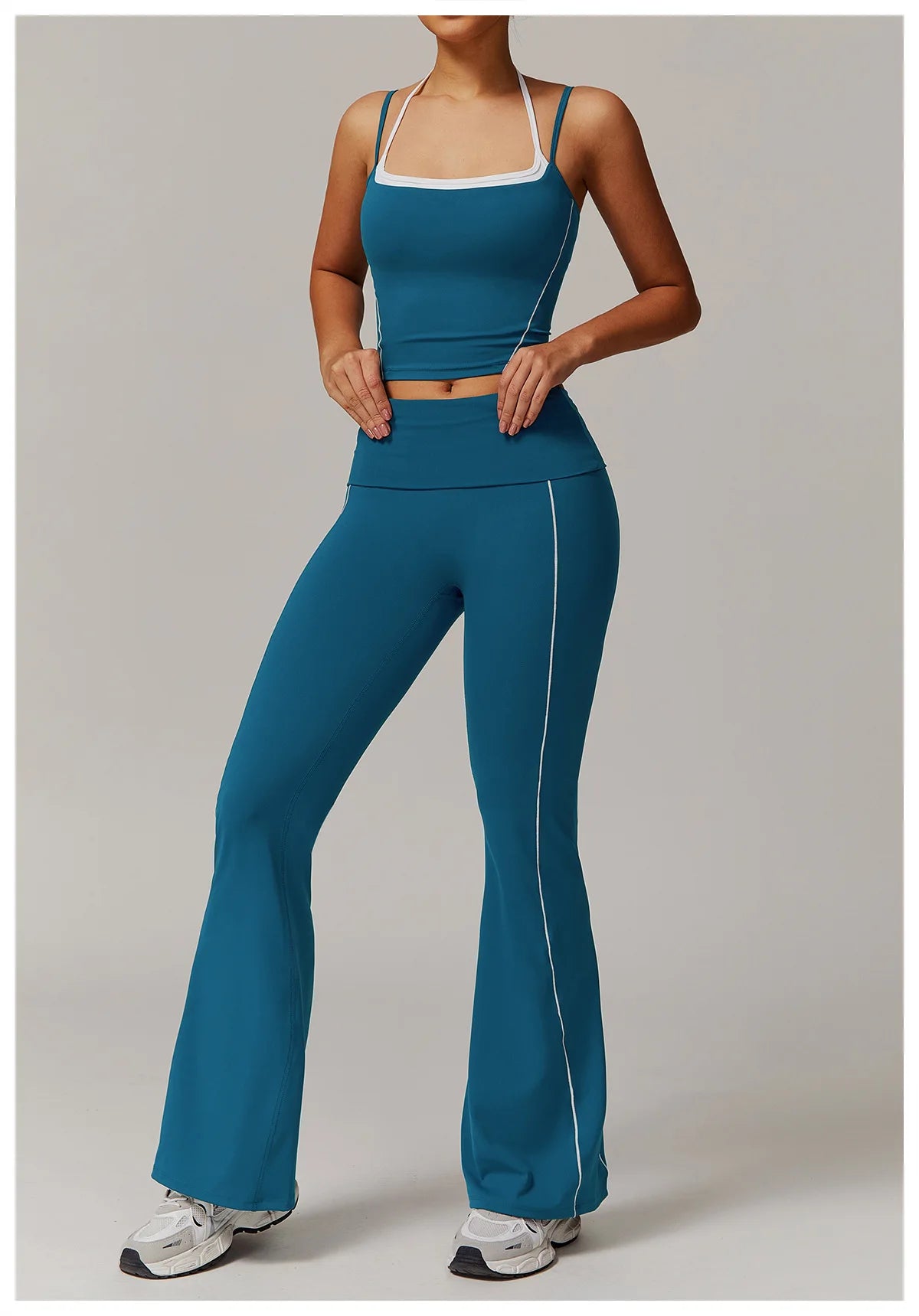 Bra & Flared high waisted leggings set