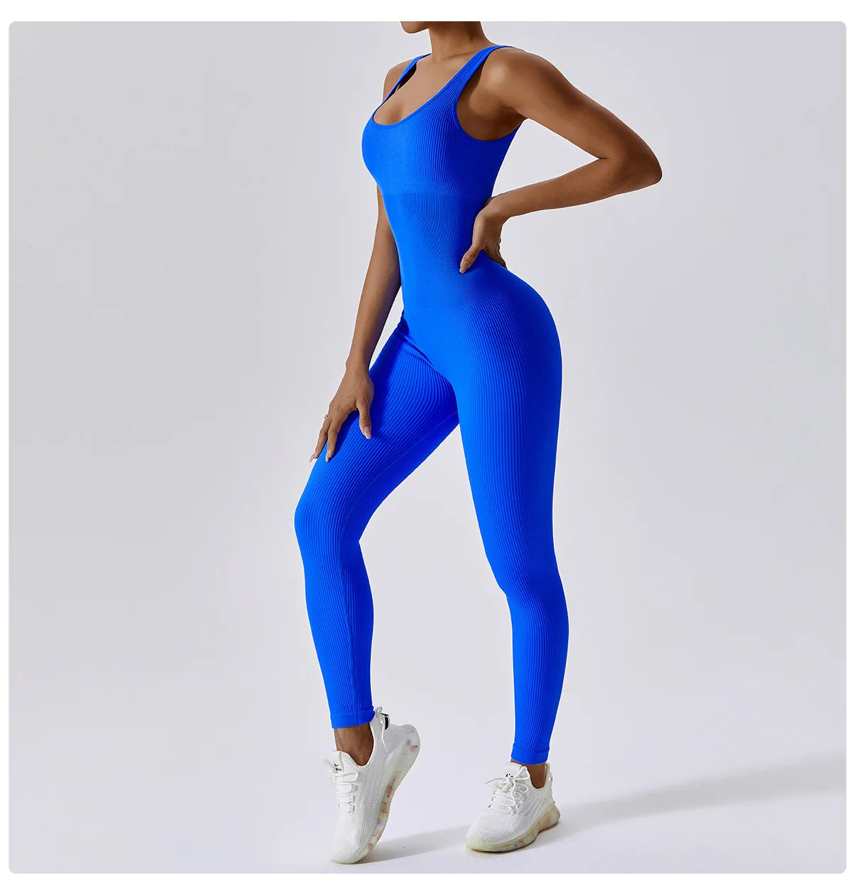 Seamless One Piece Ribbed Workout yoga bodysuit