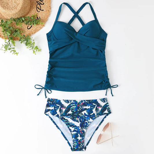 Halter Neck high waisted bikini set