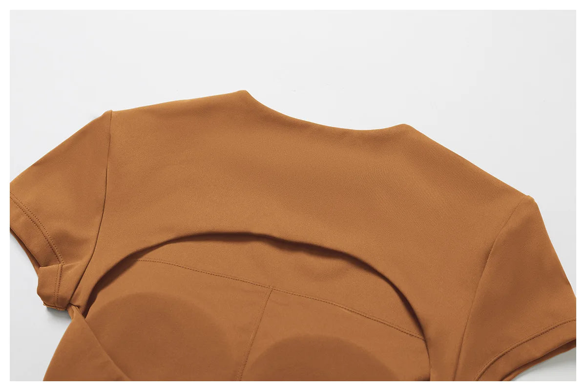 Workout Short Sleeve Shirt Gym Top