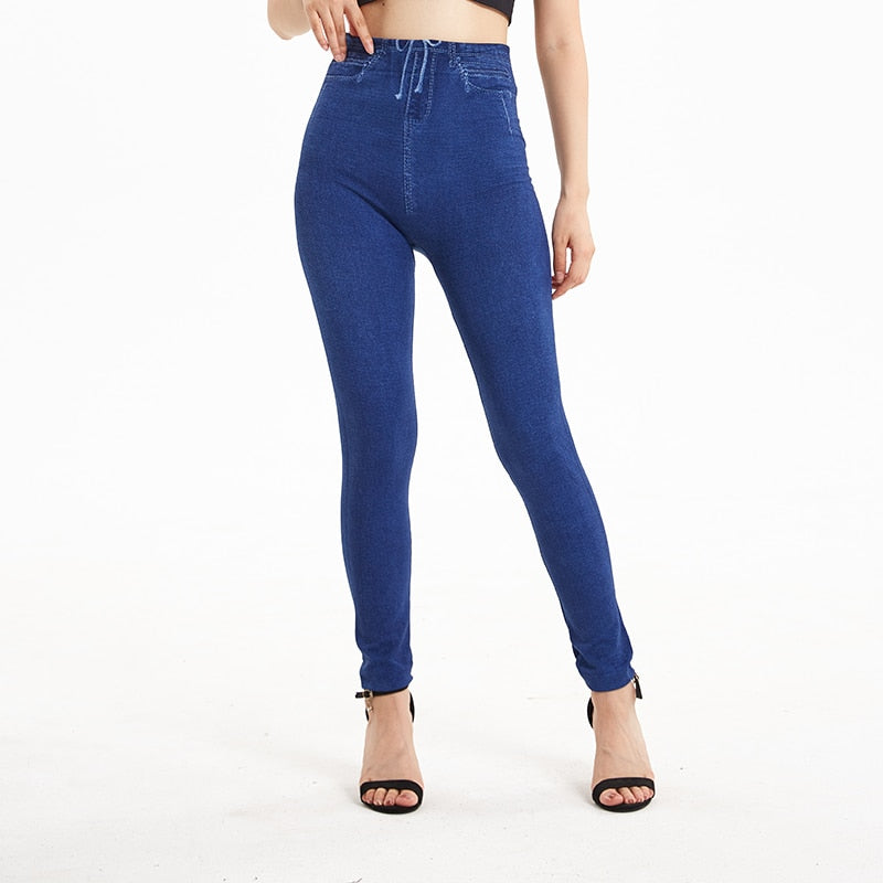 Women Faux Denim Jeans