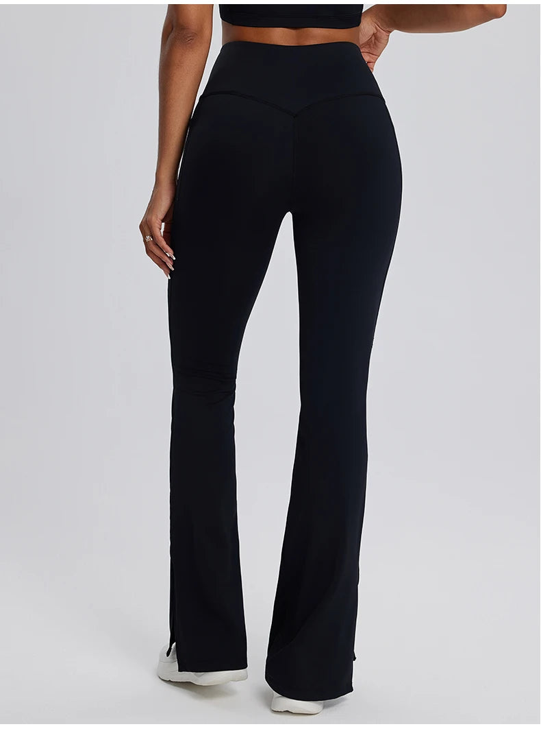 High waisted Flared gym workout Leggings