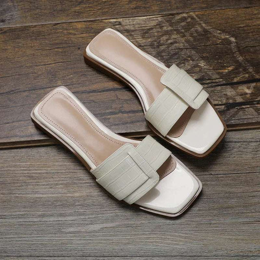 Korean Style slip-on sliders flat sandals