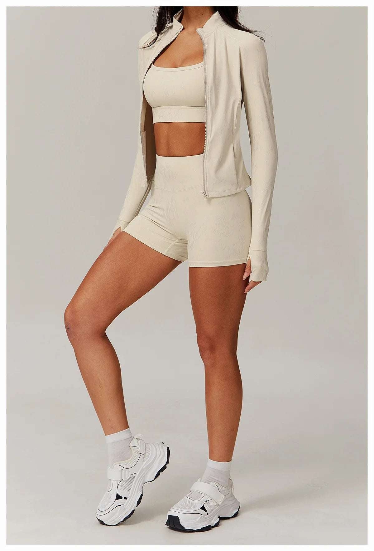 Zipper Long Sleeve Gym Workout Quick Dry Fitness Jacket