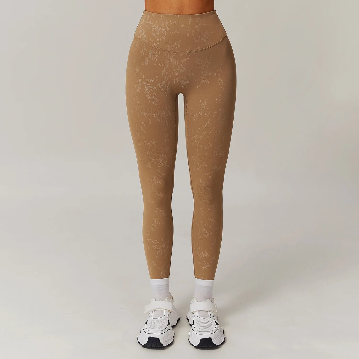 High Waist butt lift Tummy Control gym leggings Mocha Brown