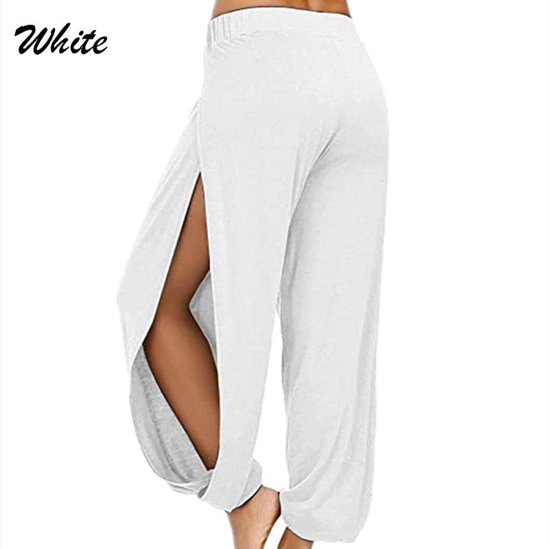 Women Fashion Yoga Pants White XXXL