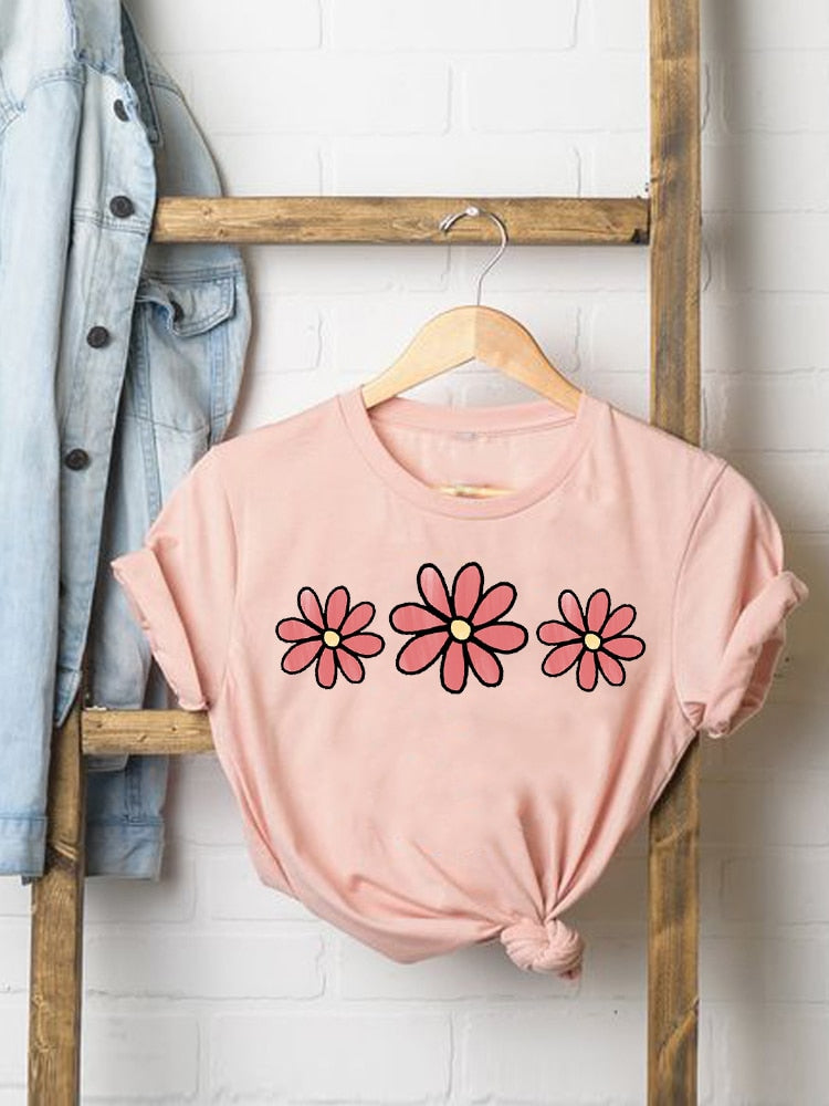 Summer Short Sleeve Print Graphic T Shirt