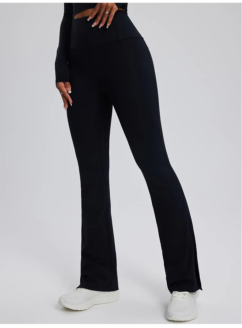 High waisted Flared gym workout Leggings