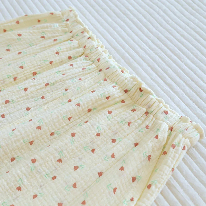 Cotton Crepe Loose lounge pyjama bottoms