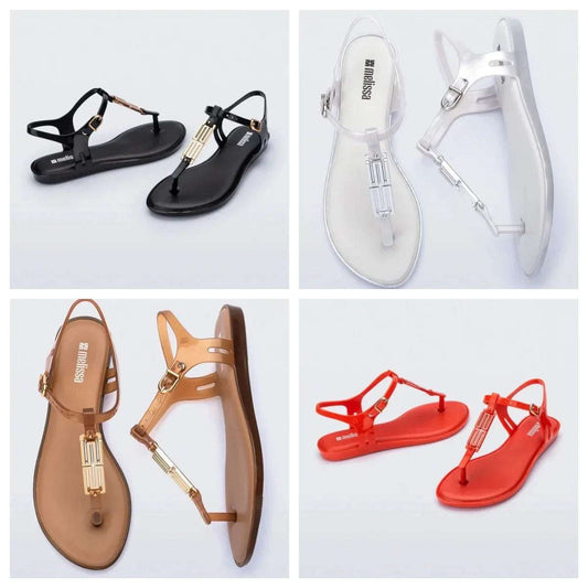 Casual Simple Flat gold decoration toe post Sandals