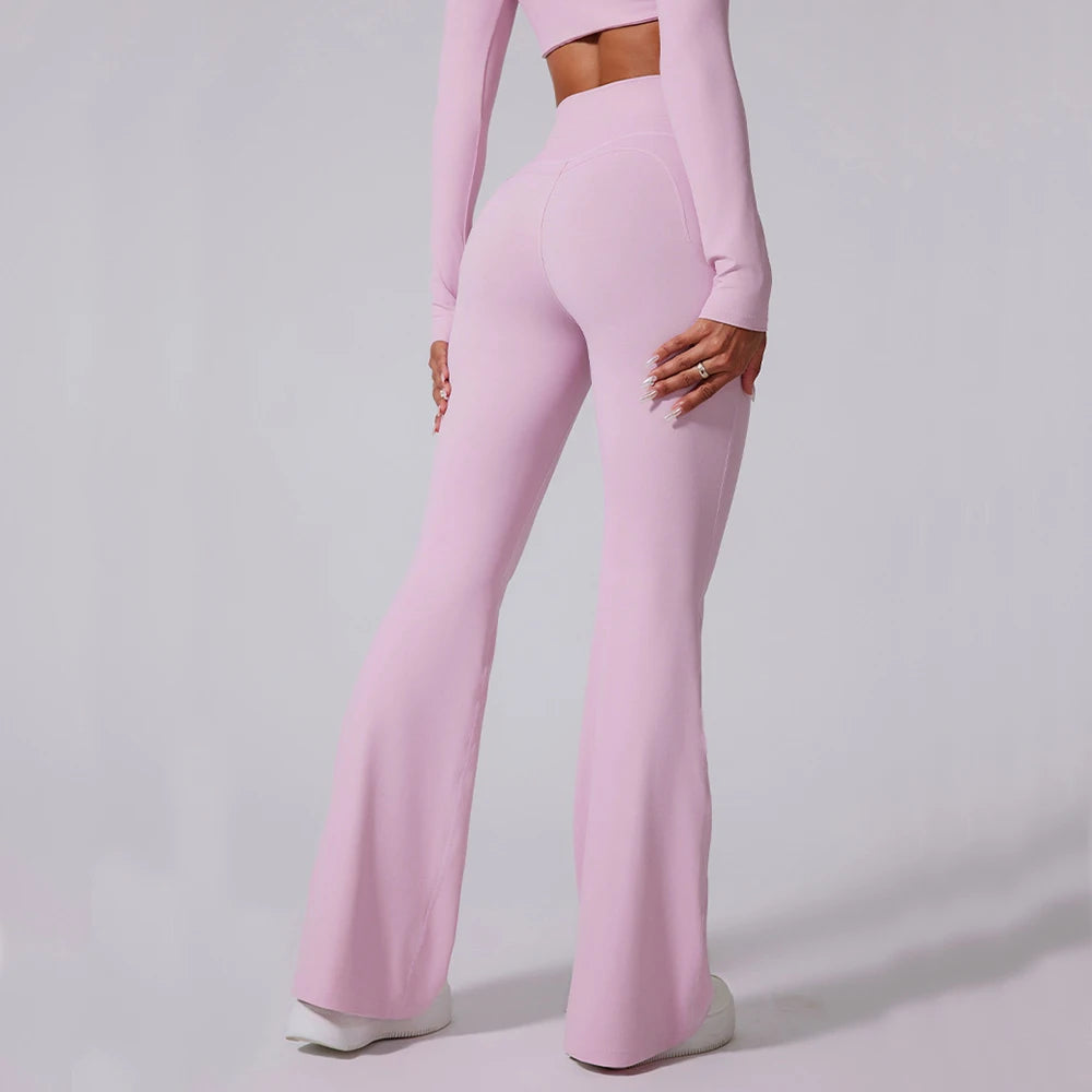 High Waist Flared Gym Fitness Yoga Leggings