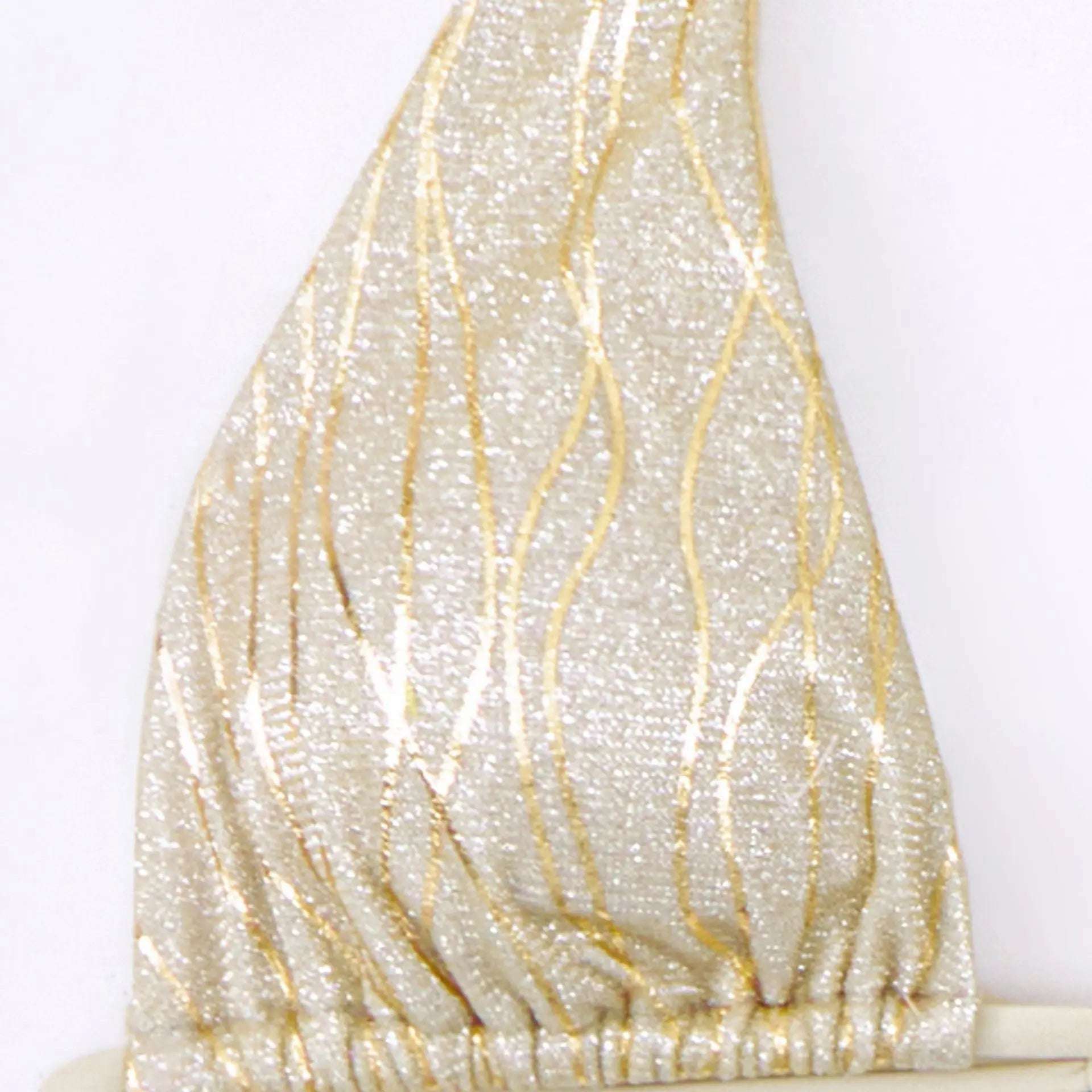 Sexy Halter neck metallic fabric Bikini Set