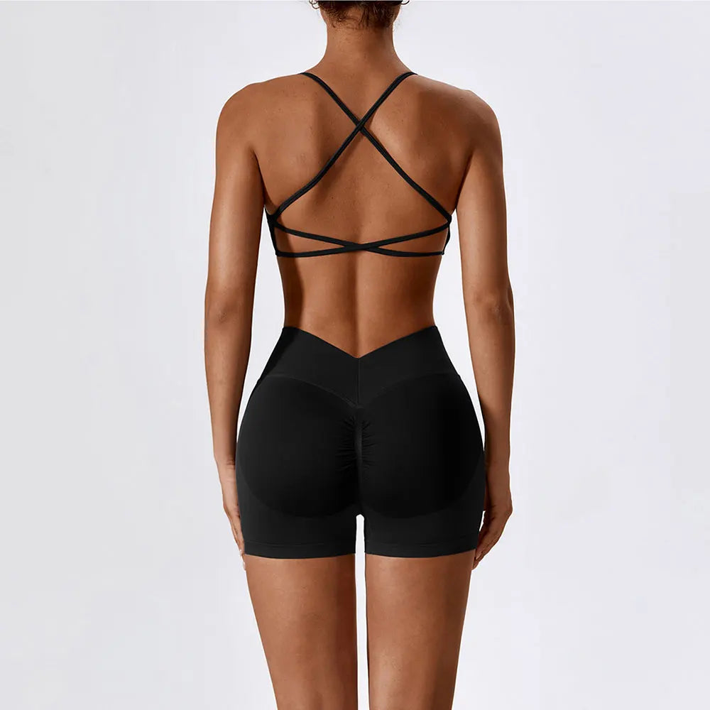 Seamless Yoga Gym 2 Piece shorts and bra Set